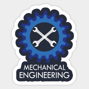 best mechanical engineer text engineering gear logo Sticker